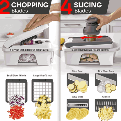 12-in-1 Vegetable, Fruit and Meat Chopper